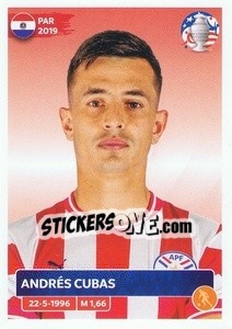 Sticker Andrés Cubas - CONMEBOL Copa América 2024. US Edition n. PAR17 - Panini