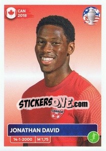 Sticker Jonathan David - CONMEBOL Copa América 2024. US Edition n. CAN20 - Panini