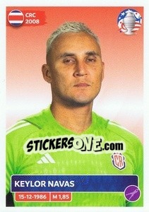 Sticker Keylor Navas - CONMEBOL Copa América 2024. US Edition - Panini