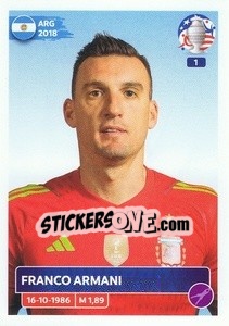 Sticker Franco Armani - CONMEBOL Copa América 2024. US Edition n. ARG4 - Panini