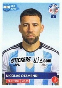 Sticker Nicolás Otamendi - CONMEBOL Copa América 2024. US Edition n. ARG5 - Panini