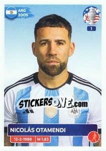 Cromo Nicolás Otamendi - CONMEBOL Copa América 2024. US Edition - Panini