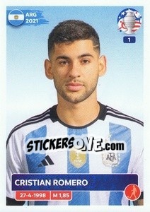 Sticker Cristian Romero - CONMEBOL Copa América 2024. US Edition n. ARG6 - Panini
