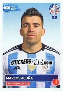 Sticker Marcos Acuña - CONMEBOL Copa América 2024. US Edition n. ARG9 - Panini
