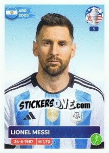 Sticker Lionel Messi - CONMEBOL Copa América 2024. US Edition n. ARG19 - Panini