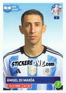 Sticker Ángel Di María - CONMEBOL Copa América 2024. US Edition n. ARG21 - Panini