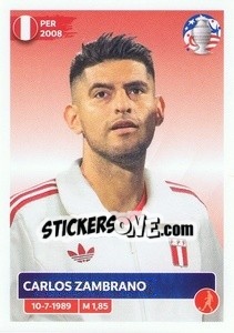 Sticker Carlos Zambrano - CONMEBOL Copa América 2024. US Edition n. PER6 - Panini
