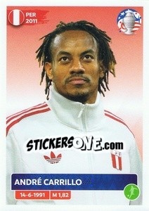 Sticker André Carrillo - CONMEBOL Copa América 2024. US Edition n. PER21 - Panini