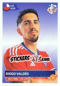 Cromo Diego Valdés - CONMEBOL Copa América 2024. US Edition n. CHI14 - Panini