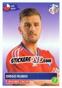 Sticker Diego Rubio - CONMEBOL Copa América 2024. US Edition n. CHI19 - Panini