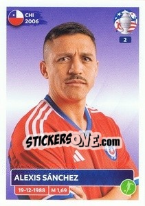 Sticker Alexis Sánchez - CONMEBOL Copa América 2024. US Edition n. CHI21 - Panini