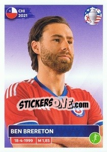 Sticker Ben Brereton Díaz - CONMEBOL Copa América 2024. US Edition n. CHI22 - Panini