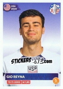 Sticker Giovanni Reyna - CONMEBOL Copa América 2024. US Edition n. USA16 - Panini