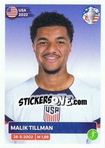 Figurina Malik Tillman - CONMEBOL Copa América 2024. US Edition - Panini