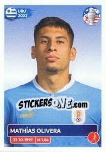 Sticker Mathías Olivera - CONMEBOL Copa América 2024. US Edition n. URU11 - Panini