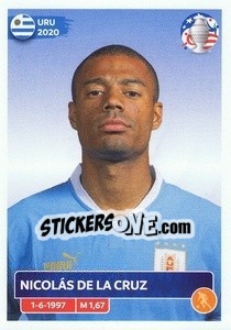 Sticker Nicolás De La Cruz - CONMEBOL Copa América 2024. US Edition n. URU15 - Panini