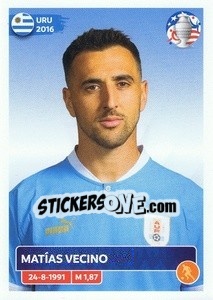 Sticker Matías Vecino - CONMEBOL Copa América 2024. US Edition n. URU17 - Panini
