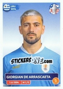 Sticker Giorgian De Arrascaeta - CONMEBOL Copa América 2024. US Edition n. URU18 - Panini
