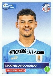 Sticker Maximiliano Araújo - CONMEBOL Copa América 2024. US Edition n. URU19 - Panini