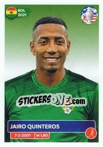 Sticker Jairo Quinteros - CONMEBOL Copa América 2024. US Edition n. BOL8 - Panini