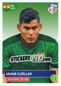 Sticker Jaume Cuéllar - CONMEBOL Copa América 2024. US Edition n. BOL19 - Panini