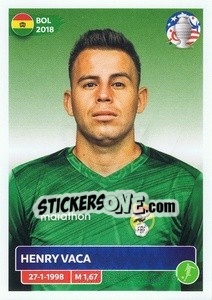 Sticker Henry Vaca - CONMEBOL Copa América 2024. US Edition n. BOL20 - Panini