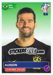 Cromo Alisson Becker - CONMEBOL Copa América 2024. US Edition - Panini