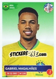 Sticker Gabriel Magalhães - CONMEBOL Copa América 2024. US Edition n. BRA7 - Panini