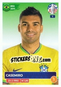 Sticker Casemiro - CONMEBOL Copa América 2024. US Edition n. BRA13 - Panini