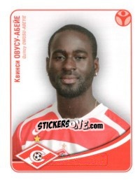 Sticker Квинси Овусу-Абейе / Quincy Owusu-Abeyie - Fc Spartak Moscow 2009 n. 84 - Sportssticker