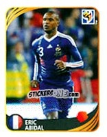 Sticker Eric Abidal - FIFA World Cup 2010 South Africa. Mini sticker-set n. 14 - Panini