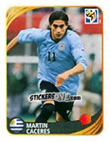 Sticker Martin Caceres - FIFA World Cup 2010 South Africa. Mini sticker-set - Panini