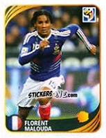 Cromo Florent Malouda - FIFA World Cup 2010 South Africa. Mini sticker-set - Panini