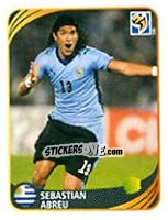Sticker Sebastian Abreu - FIFA World Cup 2010 South Africa. Mini sticker-set - Panini