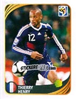 Sticker Thierry Henry - FIFA World Cup 2010 South Africa. Mini sticker-set n. 27 - Panini