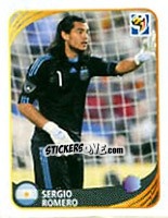 Sticker Sergio Romero - FIFA World Cup 2010 South Africa. Mini sticker-set - Panini