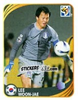Sticker Lee Woon-Jae - FIFA World Cup 2010 South Africa. Mini sticker-set n. 34 - Panini