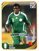 Cromo Taye Taiwo - FIFA World Cup 2010 South Africa. Mini sticker-set - Panini