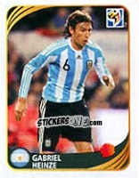 Cromo Gabriel Heinze - FIFA World Cup 2010 South Africa. Mini sticker-set - Panini