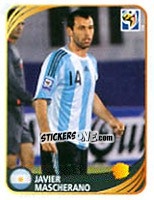 Sticker Javier Mascherano - FIFA World Cup 2010 South Africa. Mini sticker-set - Panini