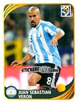 Sticker Juan Sebastian Veron - FIFA World Cup 2010 South Africa. Mini sticker-set - Panini