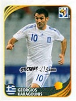 Cromo Giorgos Karagounis - FIFA World Cup 2010 South Africa. Mini sticker-set - Panini