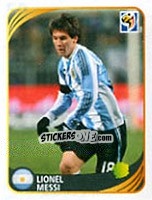 Sticker Lionel Messi - FIFA World Cup 2010 South Africa. Mini sticker-set n. 50 - Panini