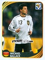 Sticker Michael Ballack - FIFA World Cup 2010 South Africa. Mini sticker-set n. 93 - Panini