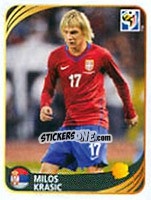 Sticker Milos Krasic - FIFA World Cup 2010 South Africa. Mini sticker-set - Panini
