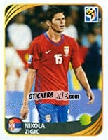 Cromo Nikola Zigic - FIFA World Cup 2010 South Africa. Mini sticker-set - Panini