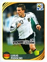 Sticker Lukas Podolski - FIFA World Cup 2010 South Africa. Mini sticker-set n. 101 - Panini