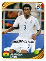 Sticker Asamoah Gyan - FIFA World Cup 2010 South Africa. Mini sticker-set n. 102 - Panini