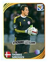 Cromo Thomas Sørensen - FIFA World Cup 2010 South Africa. Mini sticker-set - Panini