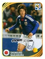 Cromo Shunsuke Nakamura - FIFA World Cup 2010 South Africa. Mini sticker-set - Panini